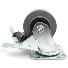 4 inches heavy duty plate  anti-static casters with brake